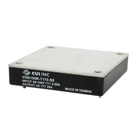 CUI INC Isolated Dc/Dc Converters Dc-Dc Isolated, 150 W, 66~160 Vdc Input, 24 Vdc, 6.5 A, Single Output, Dip VHB150R-T110-S24